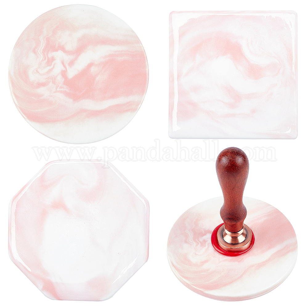 Shop Craspire Pcs Marble Pattern Coasters Pink Round Square Octagon