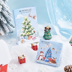 48 Stück 4 Stile Weihnachts-Kunststoff-Cabochons FIND-SC0011-29