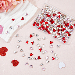 200 Stück 3 Farben Glas Strass Cabochons GGLA-FH0001-02