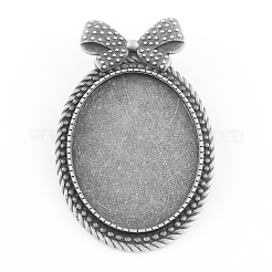Weinlese Legierung  Broschennadeln cabochon lünette Fassungen X-PALLOY-N0085-14AS-NF