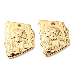 PVD-Vakuumbeschichtung 304 Edelstahl Anhänger Cabochon Fassungen STAS-F287-43G