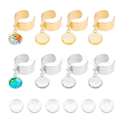 DIY Blanko-Kuppel-Charm-Manschettenring-Herstellungsset RJEW-AB00005