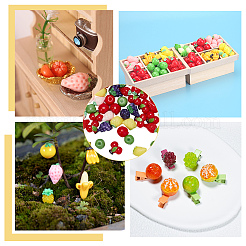 70 Stück 7 Stile undurchsichtige Harz-Decoden-Cabochons RESI-CP0001-07