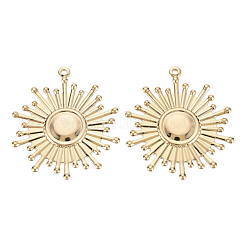 Umweltfreundliche Eisenanhänger mit Cabochon-Fassungen IFIN-N006-38-RS
