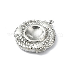 Cabochon-Fassungen für Anhänger aus Edelstahl 304 STAS-L022-339P-04