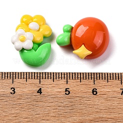 Cartoon-Deko-Cabochons aus undurchsichtigem Harz CRES-M038-12
