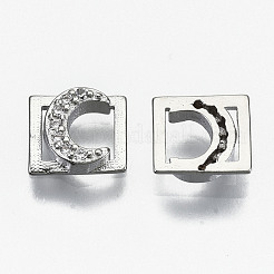 Messing-Mikro pflastern klare Zirkonia Cabochons KK-S061-50P-NR