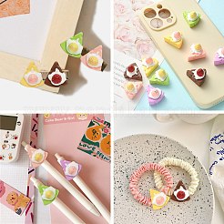 30 Stück undurchsichtige Harz-Decoden-Cabochons RESI-CJ0002-71