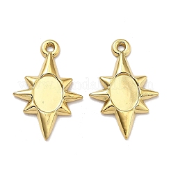 Ionenplattierung (IP) 304 Edelstahl Anhänger Cabochon-Einstellungen STAS-G347-16G