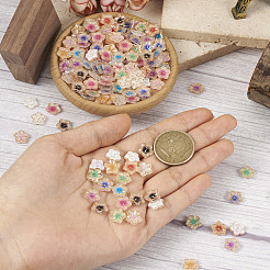 Pandahall 200 Stück 10 Farben plattierte Acryl-Cabochons OACR-TA0001-17