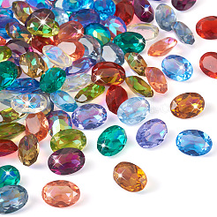 120 Stück 12 Farben transparente Strass-Cabochons mit spitzer Rückseite aus Kunstharz KY-CW0001-01
