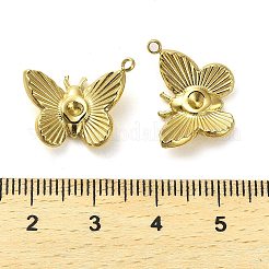 304 Edelstahl Anhänger Strassfassung STAS-L022-105G