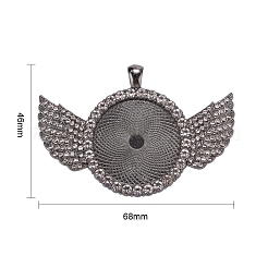 Legierung große Anhänger cabochon Einstellungen FIND-YW0001-20A-B