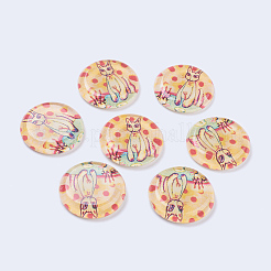 Gehärtetem Glas Cabochons GGLA-33D-6