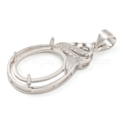 925 Sterling Silber Anhänger Fassungen STER-B005-28P