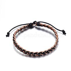 Einstellbar Lederband Armbänder geflochtene BJEW-P099-21