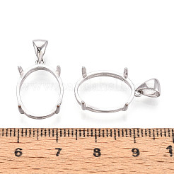 925 Sterlingsilber Anhänger Claw Cabochon-Fassungen STER-N016-44B-P