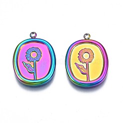 Gestellbeschichtung Regenbogenfarbe 304 Edelstahl Cabochon-Einstellungen für Emaille STAS-N098-032