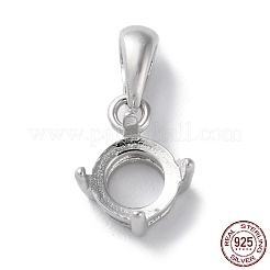 Rhodiniertes Gestell mit 925 Anhänger aus Sterlingsilber STER-NH0001-47P