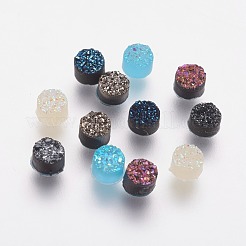 Harzimitat Druzy Quarz Cabochons RESI-E013-02-4mm