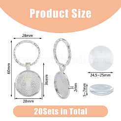 DIY-Kit zur Herstellung eines leeren Kuppel-Schlüsselanhängers DIY-DC0002-15