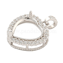 925 Sterling Silber Anhänger Fassungen STER-B005-18P