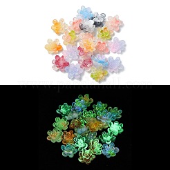 Blumen-Harz-Cabochons mit Glitzerpulver CRES-Q006-04A