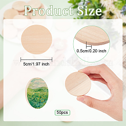 Ungefärbte Holz-Cabochons WOOD-WH0026-06B