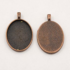 Aluminium-Anhänger Fassungen für Cabochons PALLOY-A15657-R-NF