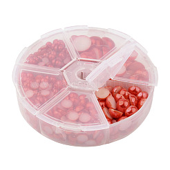 Perlkuppel-Cabochons aus Kunstleder mit 1 Box SACR-X0002-01-B