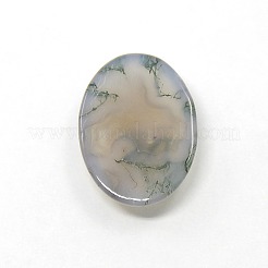 Misch ovale Form natürlichen Moos Achat Cabochons G-N0070-15x20mm-01
