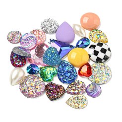 Schmuckzubehör-Sets zur Schmuckherstellung mit Cabochons aus Acryl und Kunstharz FIND-XCP0002-96