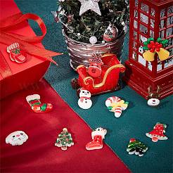 48 stücke 12 arten weihnachtsthema opake harz cabochons CRES-SC0002-54