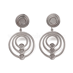 Anlaufgeschützte Ohrstecker aus Edelstahl 304 EJEW-G346-06P