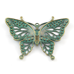 Zinklegierung Schmetterling Anhänger Strass Einstellungen PALLOY-R065-011-LF