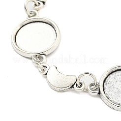 Herstellung eines antiken versilberten Gliederkettenarmbands aus Legierung MAK-K023-02D-AS