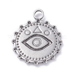 Anlaufgeschützte Cabochon-Fassungen für Anhänger aus Edelstahl 304 STAS-P288-24P