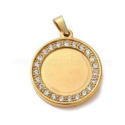 Ionenplattierung (IP) 304 Edelstahl Anhänger Cabochon-Einstellungen STAS-L272-003G