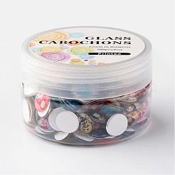 Gedruckte Glas Cabochons GGLA-JP0002-05