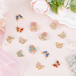30 Stück 6 Farben Legierung Strass Cabochons MRMJ-SC0001-19
