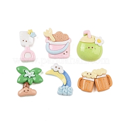 Sommerthema opake Decoden-Cabochons aus Kunstharz CRES-M033-04