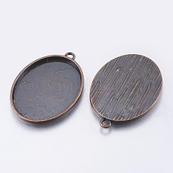 Aluminium-Anhänger Fassungen für Cabochons X-PALLOY-A19948-R-FF