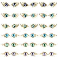 36 Stück 12 Stile Böse Augen Legierung Cabochons MRMJ-HY0002-41