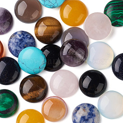 24 Stück Cabochons aus natürlichen und synthetischen Edelsteinen im 12-Stil G-FW0001-05