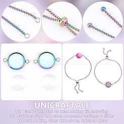 Bausatz für ein leeres Kuppelgliederarmband zum Selbermachen DIY-UN0005-33
