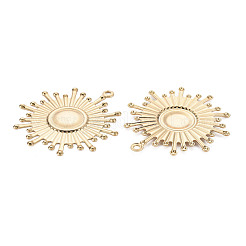 Umweltfreundliche Eisenanhänger mit Cabochon-Fassungen IFIN-N006-38-RS
