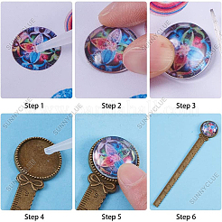 DIY Blanko Kuppel Lesezeichen Lineal Bausatz DIY-SC0021-02