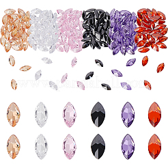 180 Stück 6-farbige Zirkonia-Cabochons mit spitzer Rückseite ZIRC-PH0001-44