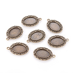 Tibetischen stil Anhänger Fassungen für Cabochons TIBEP-R099-AB-FF
