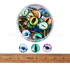 Augen bedruckte Glas Cabochons GGLA-BT0001-01
